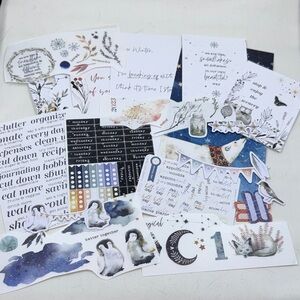 Cocoa Daisy Jan Winter Stationary Planner Set 15+ pcs *Gently Used